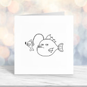 Selfie mit Seeteufel Gummistempel