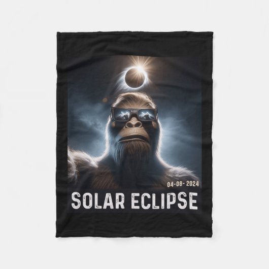 Selfie mit Solar 2024 Eclipse Brillen ich Fleecedecke (Vorderseite)