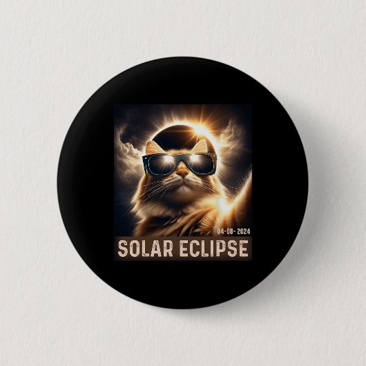 Selfie mit Solar 2024 Eclipse Tragen Gl Button (Vorderseite)