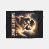Selfie mit Solar 2024 Eclipse Tragen Gl Fleecedecke (Vorderseite (Horizontal))