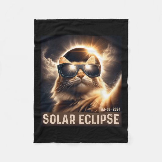 Selfie mit Solar 2024 Eclipse Tragen Gl Fleecedecke (Vorderseite)