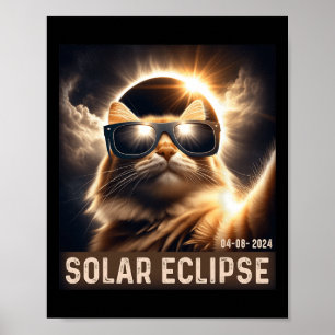 Selfie mit Solar 2024 Eclipse Tragen Gl Poster