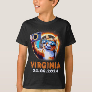 Selfie mit Total Solar Eclipse 2024 Virg T-Shirt
