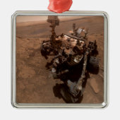 Selfie NASA Mars Neugier Rover Red Planet Ornament Aus Metall (Vorne)