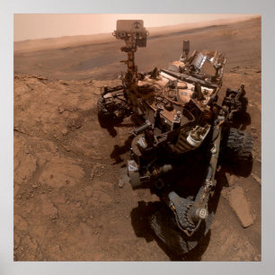 Selfie NASA Mars Neugier Rover Red Planet Poster