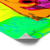 Selfie Orange Abstract 12 x 18 Poster (Ecke)