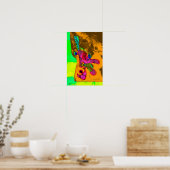 Selfie Orange Abstract 12 x 18 Poster (Küche)