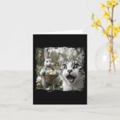 Selfie Osterkatze mit Ostersonnigen Erwachsenen K Karte (Gelbe Blume)