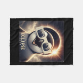 Selfie Penguin Kids Mens Solar Eclipse Fleecedecke (Vorderseite (Horizontal))