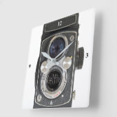 Selfie Quadratische Wanduhr (Winkel)