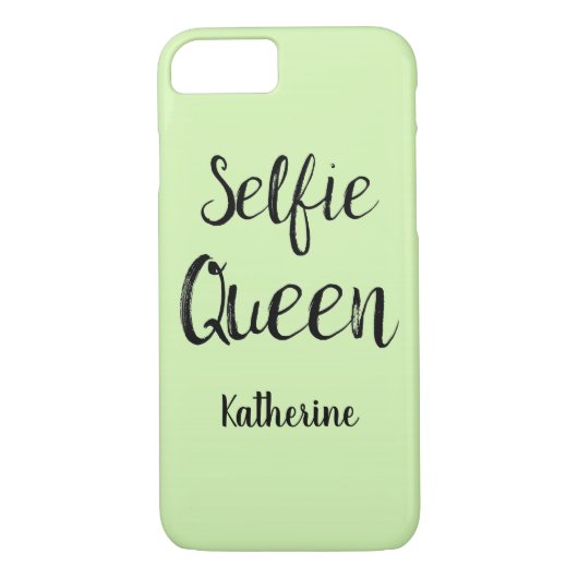 Selfie Queen Name Personalisiert Limon Apple Green Case-Mate iPhone Hülle (Rückseite)