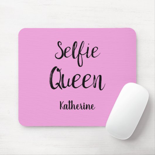 Selfie Queen Name Personalisiert Pink Mousepad (Mit Mouse)