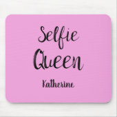 Selfie Queen Name Personalisiert Pink Mousepad (Vorne)