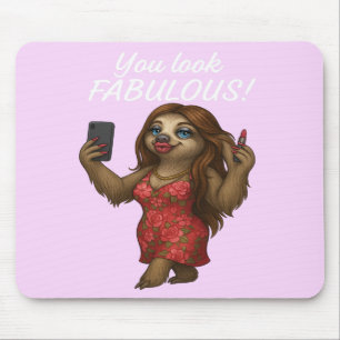 Selfie Sloth - Fantastisch in Flora Mousepad