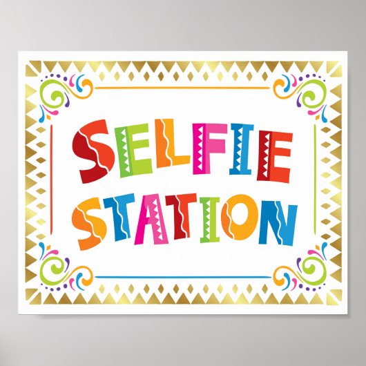 SELFIE STATION Fiesta Party signieren Poster (Vorne)