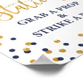 Selfie Station Grab a Prop & Strip a Pose Zeichen Poster (Ecke)