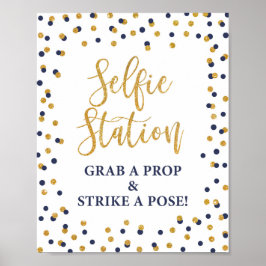 Selfie Station Grab a Prop & Strip a Pose Zeichen Poster