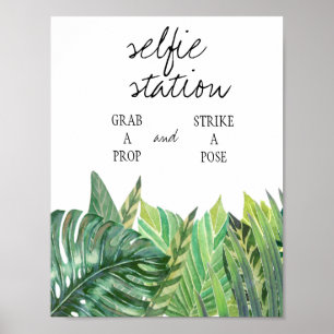 Selfie-Station-Schild - Grüne Hochzeit Poster