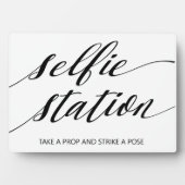 Selfie Station signiert Tabletop Plaque mit Easel Fotoplatte (Vorderseite)