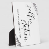 Selfie Station unterzeichnet Tabletop Plaque mit E Fotoplatte (Seite)