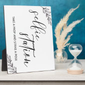 Selfie Station unterzeichnet Tabletop Plaque mit E Fotoplatte (Seite)