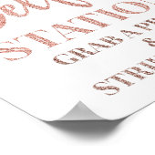 Selfie Station Wedding Sign Rose Gold Poster (Ecke)