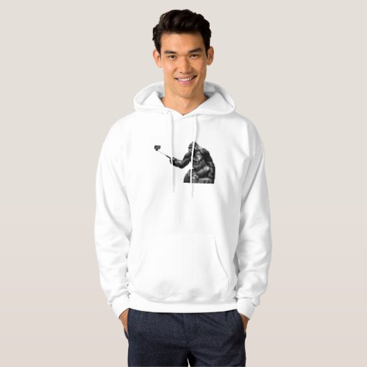 Selfie stick mens hoodie Sweatshirt Hoody (Vorne ganz)
