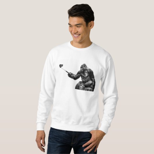 Selfie stick mens Sweshirt Sweatshirt (Vorne ganz)