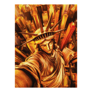 Selfie-Style Statue of Liberty Ölbild  Fotodruck