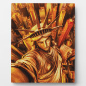 Selfie-Style Statue of Liberty Ölbild Fotoplatte (Vorderseite)