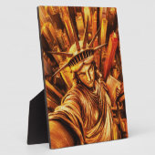 Selfie-Style Statue of Liberty Ölbild Fotoplatte (Seite)