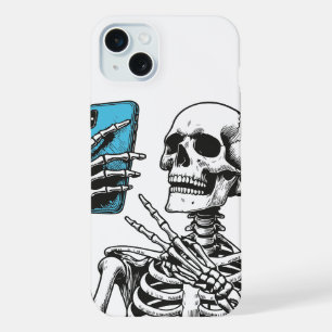 Selfie-Time Skeleton Phone Case iPhone 15 Plus Hülle