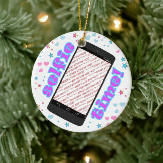 Selfie Time! Smartphone-Foto-Rahmen Keramik Ornament