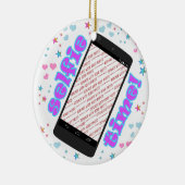 Selfie Time! Smartphone-Foto-Rahmen Keramik Ornament (Rechts)