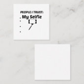 SELFIE TRUST QUADRATISCHE VISITENKARTE (Vorne/Hinten)