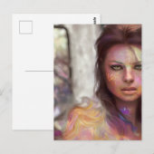 Selfie Woman Postkarte (Vorne/Hinten)