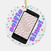 Selfie-Zeit! Smartphone-Form Foto-Rahmen Keramik Ornament (Vorne)