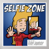Selfie Zone Poster (anpassbar) (Vorne)