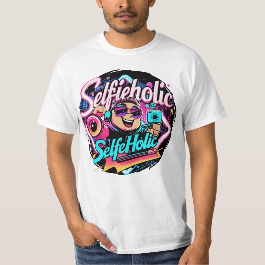 Selfieholic - Design für Spaß und Trendy Selfie Lo T-Shirt (Vorderseite)