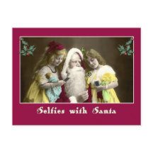 Selfies mit Santa Süße Weihnachtskarte