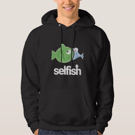 Selfische Kleine Fische versuchen, große Fische zu Hoodie (Vorderseite)