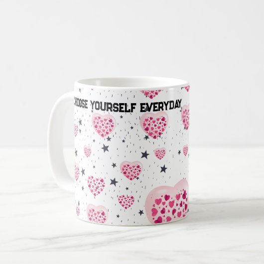 Selflove inspirational quote sweet heart and start kaffeetasse (Vorderseite Links)