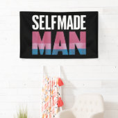 Selfmade Man Transgender Trans Pride Flag Transsex Banner (Insitu)