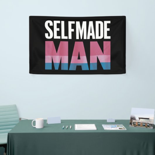 Selfmade Man Transgender Trans Pride Flag Transsex Banner (Messeveranstaltung)