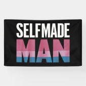 Selfmade Man Transgender Trans Pride Flag Transsex Banner (Horizontal)