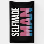 Selfmade Man Transgender Trans Pride Flag Transsex Banner (Vertikal)