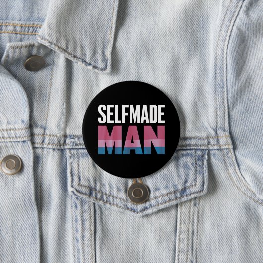 Selfmade Man Transgender Trans Pride Flag Transsex Button (Beispiel)