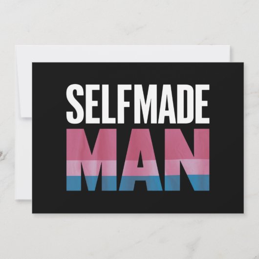 Selfmade Man Transgender Trans Pride Flag Transsex Einladung (Vorderseite)