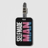 Selfmade Man Transgender Trans Pride Flag Transsex Gepäckanhänger (Vorderseite Vertikal)