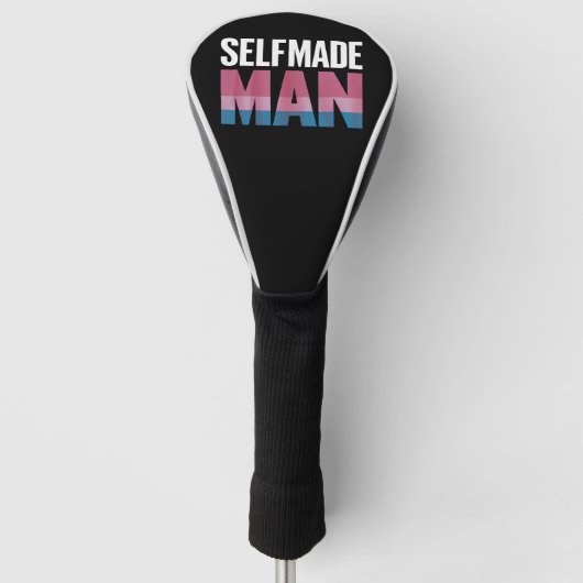 Selfmade Man Transgender Trans Pride Flag Transsex Golf Headcover (Vorderseite)